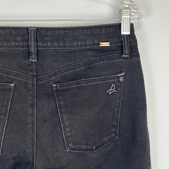 DL1961 Angel Skinny Ankle Jeans Mid Rise Onyx Black size 28 - Picture 7 of 12